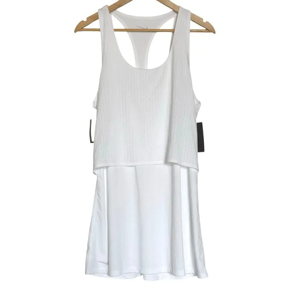 NWT Nike Sport Mesh Swim Cover-Up Dress White Womens Size Medium